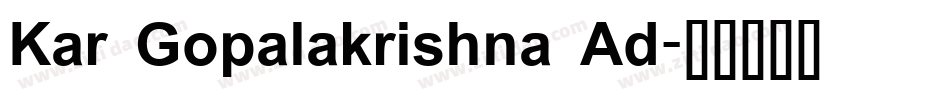 Kar Gopalakrishna Ad字体转换